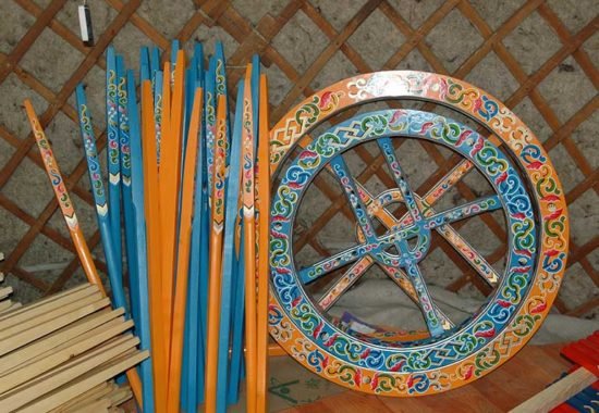 Parts of a yurt crown and stick- More for yurts asia