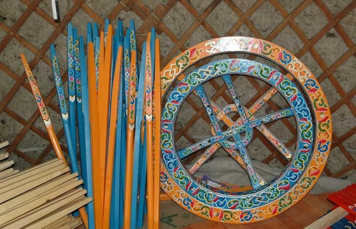 Parts of a yurt crown and stick- More for yurts asia